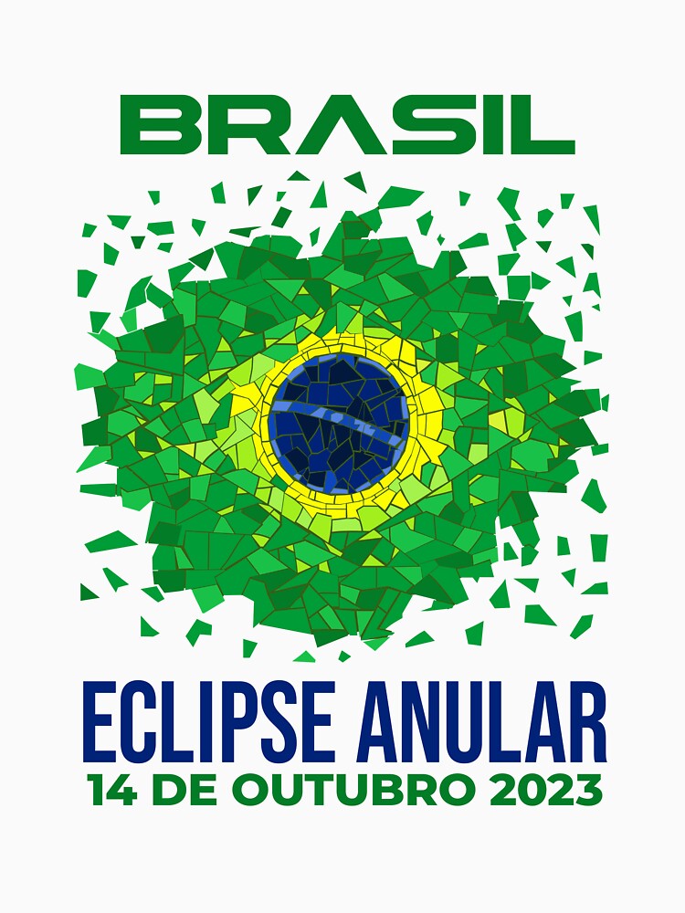 Thumbnail 3 of 3, Baseball ¾ Sleeve T-Shirt, Brazil Annular Eclipse 2023 designed and sold by Eclipse2024.
