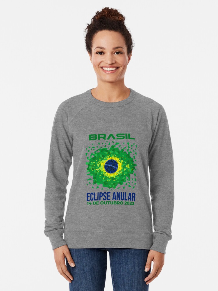 Lightweight Sweatshirt, Brazil Annular Eclipse 2023 designed and sold by Eclipse2024