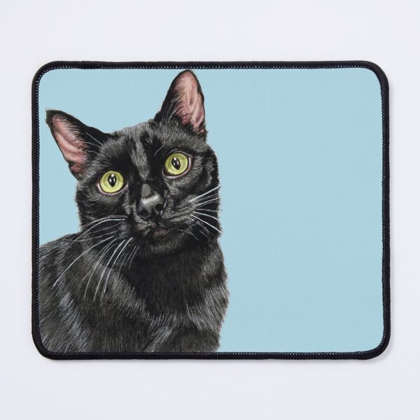 Item preview, N2 PORTRAIT OF BLACK CAT IN WATERCOLOR designed and sold by Heaven7.