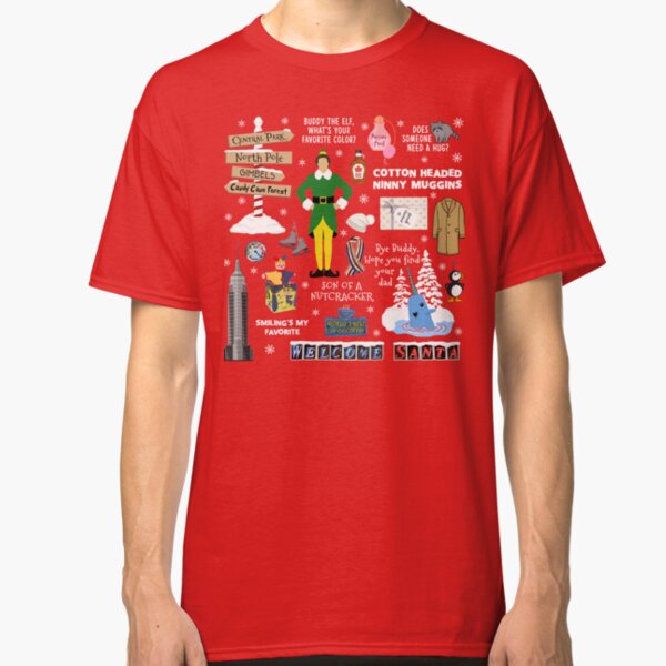 Buddy the Elf collage, Red background Classic T-Shirt