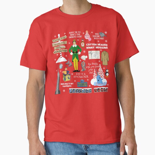 Item preview, Buddy the Elf collage, Red background designed and sold by birchandbark.