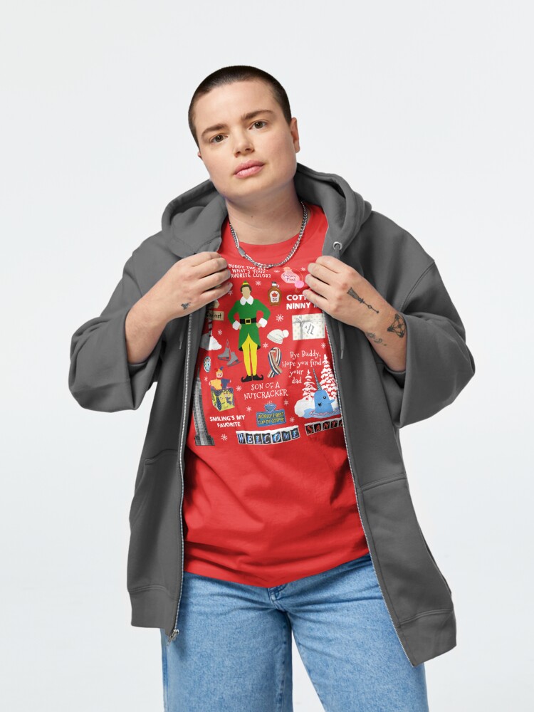 Disover Buddy the Elf collage, Red background Classic T-Shirt