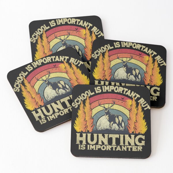 Item preview, School Is Important But Hunting Is Importanter, Funny Vintage Hunting Deer for Men Boys designed and sold by elkotbey.
