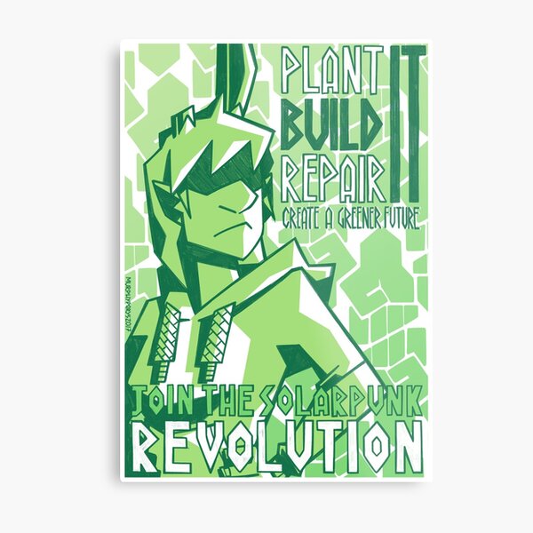 Solarpunk Revolution (Clean) Metal Print