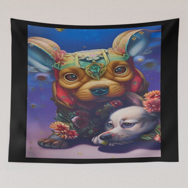 Item preview, Colorful Abstraction Pets Dog Puppy Love Spectacular Doglove designed and sold by ValleyDream.