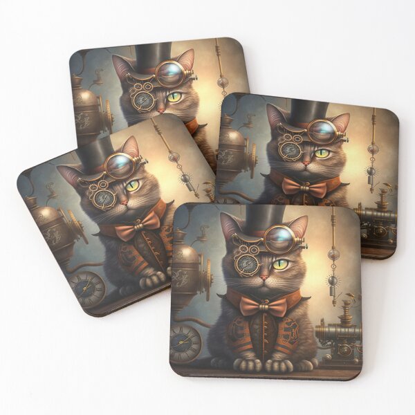 Item preview, Steampunk Kitten designed and sold by GummywormDesign.
