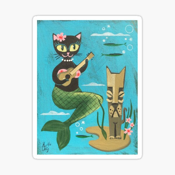 Tiki Cat Sticker