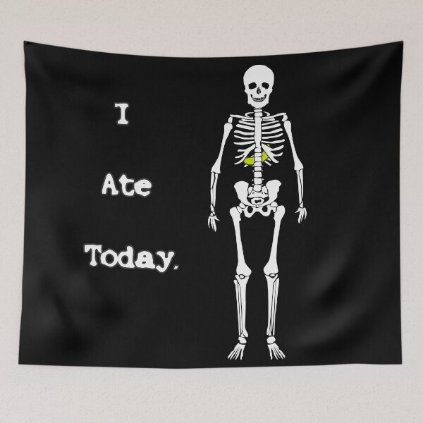 Item preview, Skeleton With Banana In Belly - "I Ate Today" designed and sold by mikeymadness.