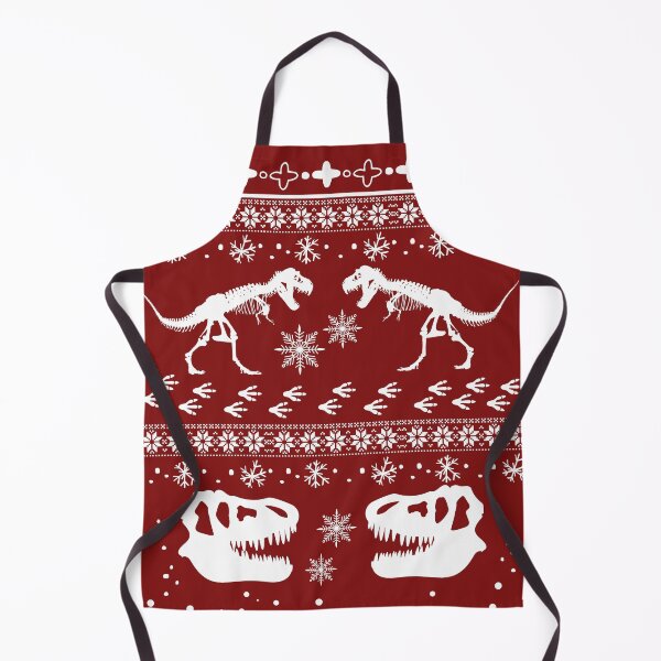 Item preview, Christmas Winter T-Rex Dinosaur Pattern Skull Skeleton designed and sold by iHeartDinosaurs.