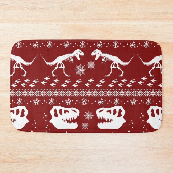 Item preview, Christmas Winter T-Rex Dinosaur Pattern Skull Skeleton designed and sold by iHeartDinosaurs.