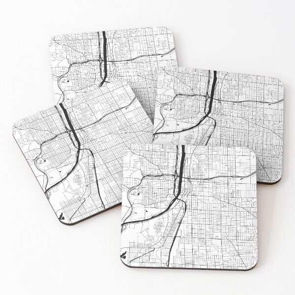 Item preview, Grand Rapids, Michigan Street Map designed and sold by InkistPrints.
