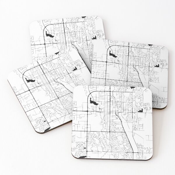 Item preview, Grande Prairie, Canada Street Map designed and sold by InkistPrints.