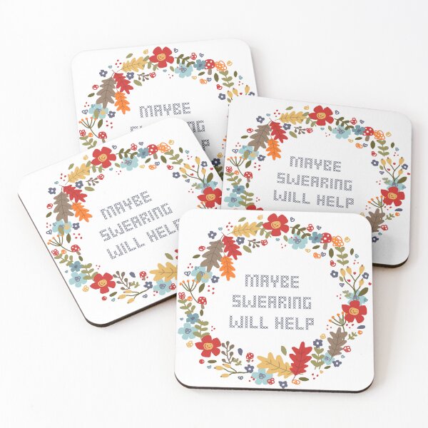 Item preview, Maybe Swearing Will Help Funny Thanksgiving Fall Wreath designed and sold by KathrinLegg.