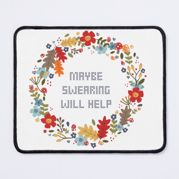 Item preview, Maybe Swearing Will Help Funny Thanksgiving Fall Wreath designed and sold by KathrinLegg.
