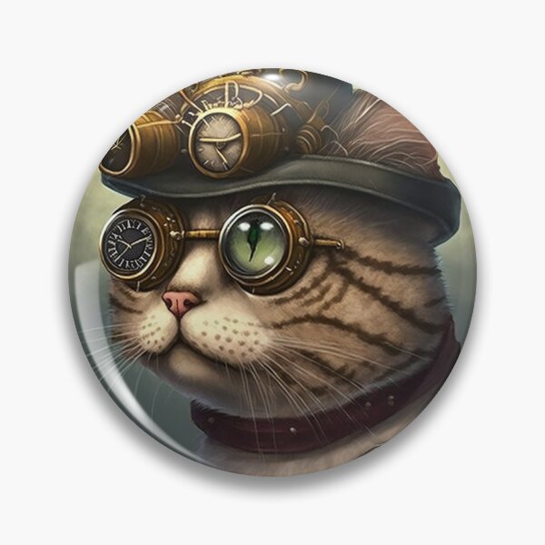 Item preview, Steampunk Cat with Goggles designed and sold by GummywormDesign.