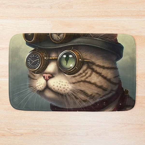 Item preview, Steampunk Cat with Goggles designed and sold by GummywormDesign.