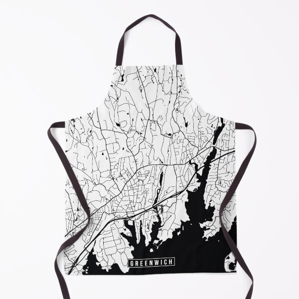 Item preview, Greenwich, Connecticut Street Map designed and sold by InkistPrints.