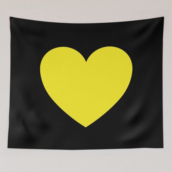 Item preview, Neon Yellow Heart Black Background designed and sold by GemsAnatomy.