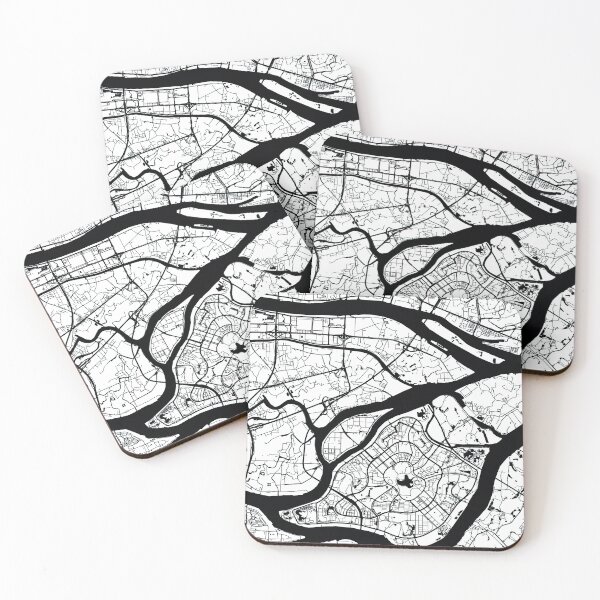 Item preview, Guangzhou, China Street Map designed and sold by InkistPrints.