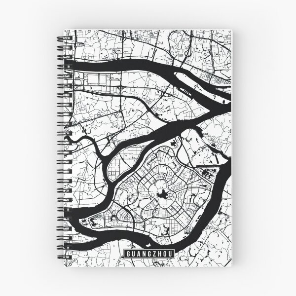 Item preview, Guangzhou, China Street Map designed and sold by InkistPrints.