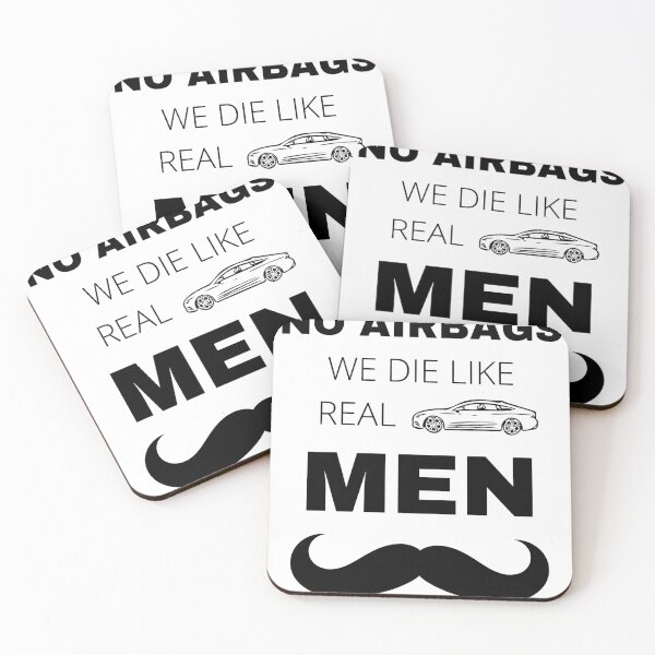 Item preview, NO AIRBAGS WE DIE LIKE REAL MEN designed and sold by LiveWorld ⭐​⭐​⭐​⭐​⭐.
