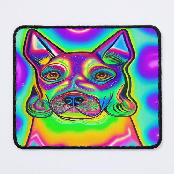 Item preview, Rainbow Psychodelic Abstraction Pets Dog Puppy Love Spectacular Doglove designed and sold by ValleyDream.