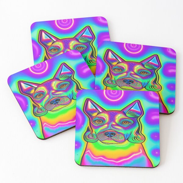 Item preview, Rainbow Psychodelic Abstraction Pets Dog Puppy Love Spectacular Doglove designed and sold by ValleyDream.