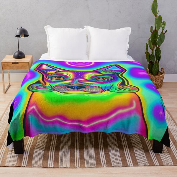 Item preview, Rainbow Psychodelic Abstraction Pets Dog Puppy Love Spectacular Doglove designed and sold by ValleyDream.