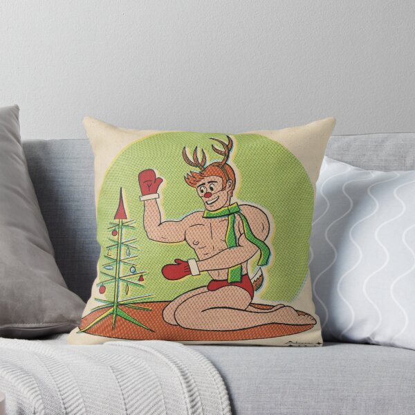 Aperçu de l'œuvre Pin-up de Noël mignon et drôle de renne mâle créée et vendue par AtomicBuck.