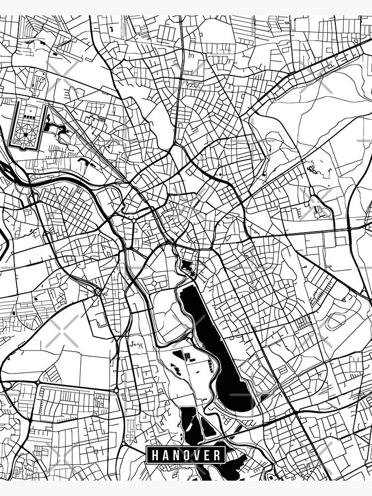 Map of GATESHEAD Black and White Map Print City Print 
