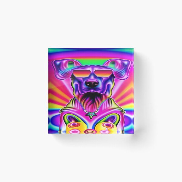 Item preview, Rainbow Doggy Abstraction Pets Dog Puppy Love Spectacular Doglove designed and sold by ValleyDream.