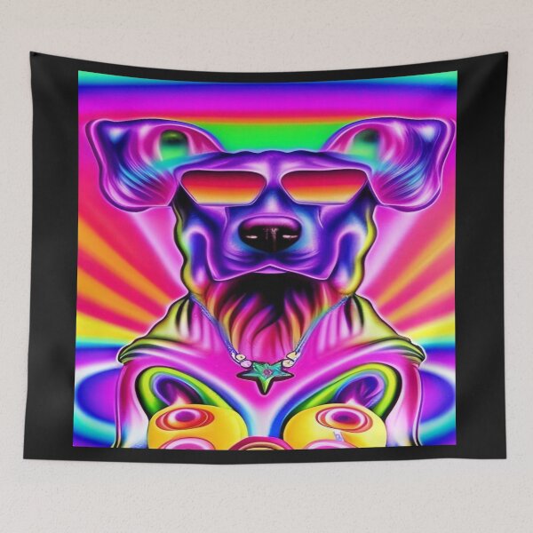 Item preview, Rainbow Doggy Abstraction Pets Dog Puppy Love Spectacular Doglove designed and sold by ValleyDream.