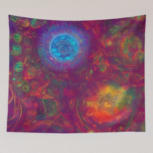 Item preview, psychedelic cosmic mandala #1 designed and sold by HappyDaze55.