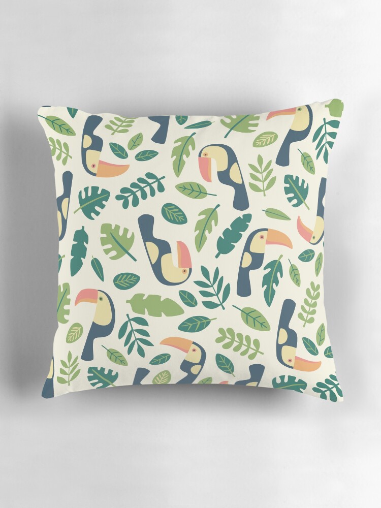 Thumbnail 3 of 4, Pillow, Toucans designed and sold by makuc.