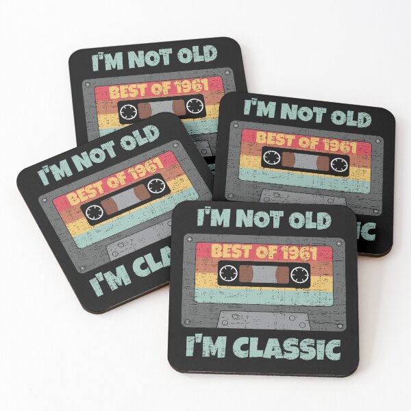 Item preview, I'M NOT OLD I'M CLASSIC BEST OF 1961 RETRO VINTAGE FUNNY DISTRESSED CASSETTE BIRTHDAY GIFT designed and sold by Kipcio.