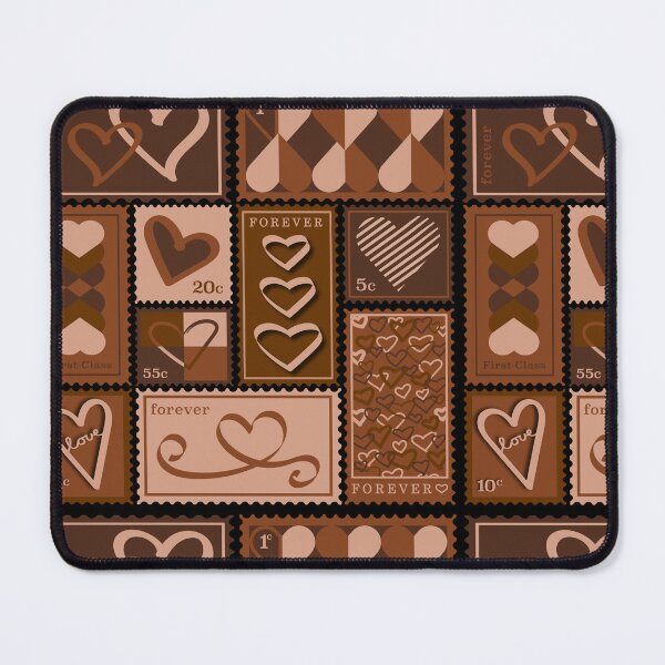 Item preview, Love Postage in Brown designed and sold by PeachPaisleyPro.