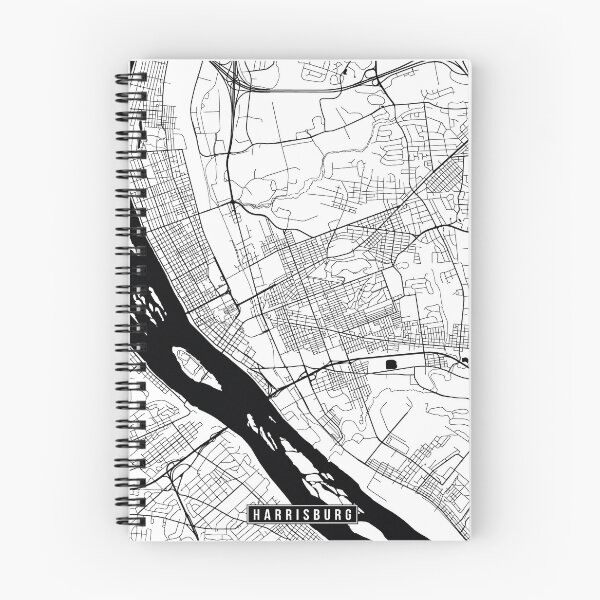 Item preview, Harrisburg, Pennsylvania Street Map designed and sold by InkistPrints.