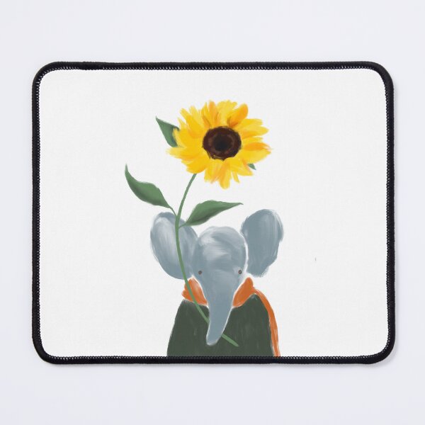 Item preview, Baby Elephant with a sunflower designed and sold by kozinoart.