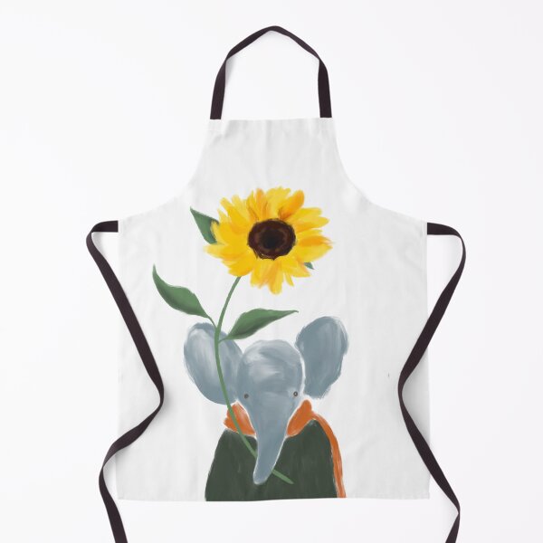 Item preview, Baby Elephant with a sunflower designed and sold by kozinoart.