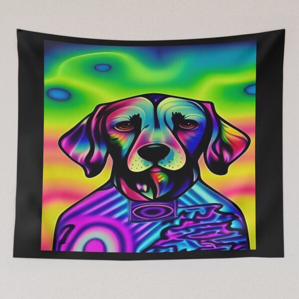 Item preview, Rainbow Doggy Abstraction Pets Dog Puppy Love Spectacular Doglove designed and sold by ValleyDream.