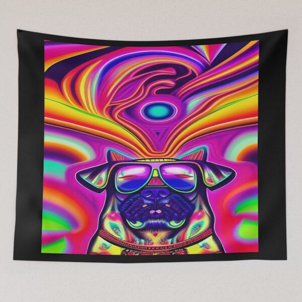 Item preview, Rainbow Doggy Abstraction Pets Dog Puppy Love Spectacular Doglove designed and sold by ValleyDream.