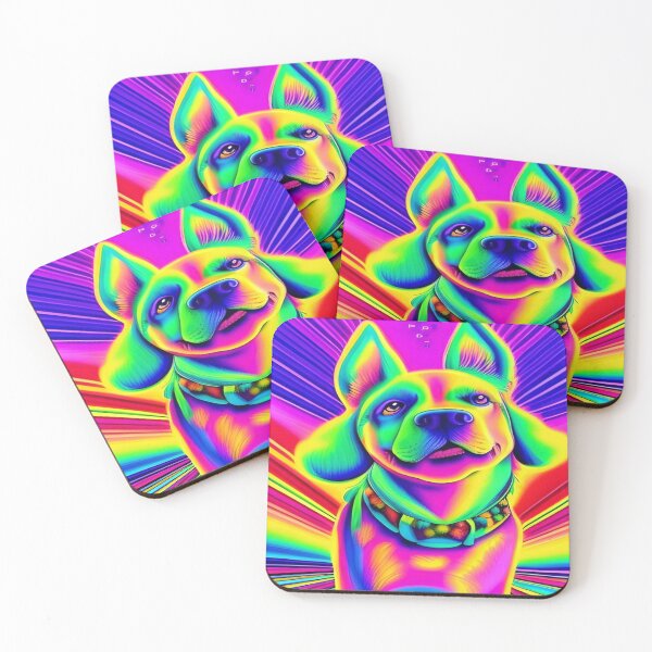 Item preview, Rainbow Doggy Abstraction Pets Dog Puppy Love Spectacular Doglove designed and sold by ValleyDream.