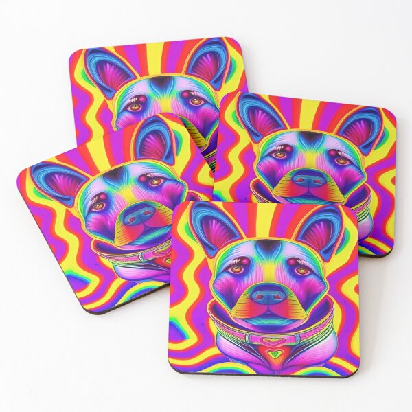 Item preview, Rainbow Doggy Abstraction Pets Dog Puppy Love Spectacular Doglove designed and sold by ValleyDream.