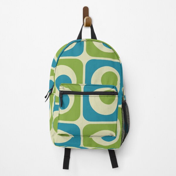 Item preview, 70s Retro Vintage Style Geometric Pattern Green and Blue designed and sold by tonymagnerart.