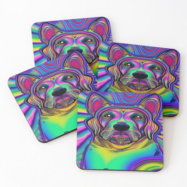 Item preview, Rainbow Doggy Abstraction Pets Dog Puppy Love Spectacular Doglove designed and sold by ValleyDream.