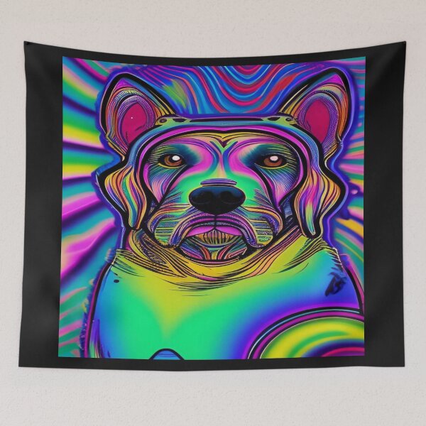 Item preview, Rainbow Doggy Abstraction Pets Dog Puppy Love Spectacular Doglove designed and sold by ValleyDream.