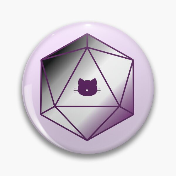 Artikelvorschau, Asexuelles D20 mit Cat Subtle Pride Sticker entworfen und verkauft von VctoriaA.