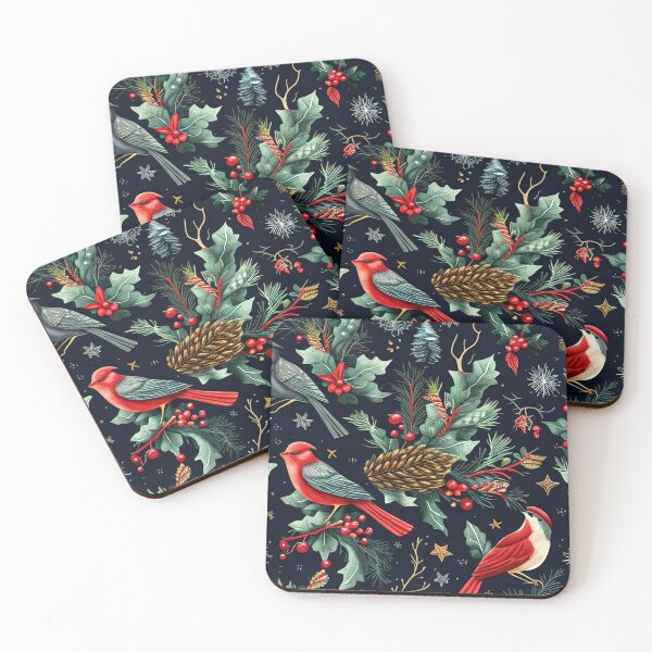 Item preview, Christmas bird pattern design designed and sold by XmasPatterns.