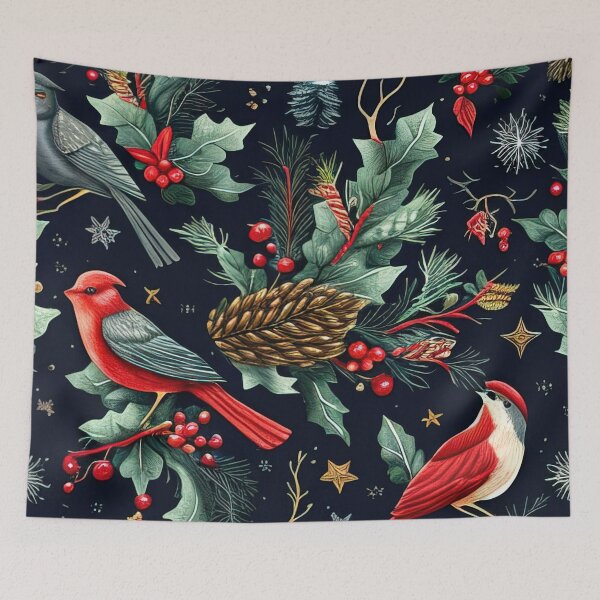 Item preview, Christmas bird pattern design designed and sold by XmasPatterns.
