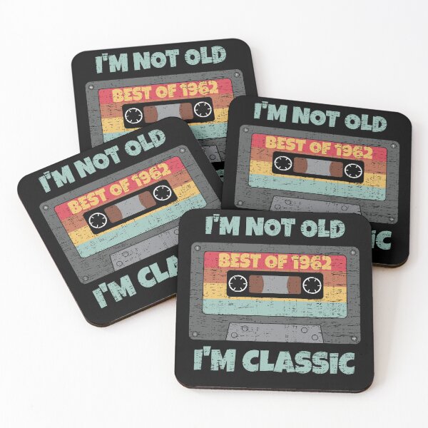 Item preview, I'M NOT OLD I'M CLASSIC BEST OF 1962 RETRO VINTAGE FUNNY DISTRESSED CASSETTE BIRTHDAY GIFT designed and sold by Kipcio.